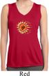 Ladies Yoga Shirt Ohm Sun Sleeveless Moisture Wicking Tee T-Shirt
