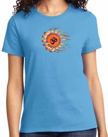 Ladies Yoga Shirt Ohm Sun Tee T-Shirt