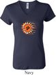 Ladies Yoga Shirt Ohm Sun V-neck Tee T-Shirt