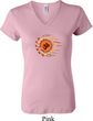 Ladies Yoga Shirt Ohm Sun V-neck Tee T-Shirt
