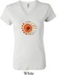 Ladies Yoga Shirt Ohm Sun V-neck Tee T-Shirt