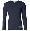 Ladies Yoga Shirt OM Heart Bottom Print Long Sleeve Tee T-Shirt