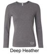Ladies Yoga Shirt OM Heart Bottom Print Long Sleeve Tee T-Shirt