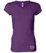 Ladies Yoga Shirt OM Heart Bottom Print Longer Length Tee T-Shirt