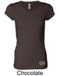 Ladies Yoga Shirt OM Heart Bottom Print Longer Length Tee T-Shirt