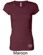 Ladies Yoga Shirt OM Heart Bottom Print Longer Length Tee T-Shirt