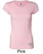 Ladies Yoga Shirt OM Heart Bottom Print Longer Length Tee T-Shirt