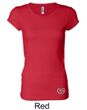 Ladies Yoga Shirt OM Heart Bottom Print Longer Length Tee T-Shirt