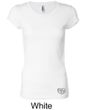 Ladies Yoga Shirt OM Heart Bottom Print Longer Length Tee T-Shirt