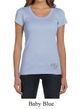 Ladies Yoga Shirt OM Heart Bottom Print Scoop Neck Tee T-Shirt