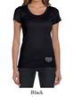 Ladies Yoga Shirt OM Heart Bottom Print Scoop Neck Tee T-Shirt