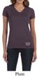 Ladies Yoga Shirt OM Heart Bottom Print V-neck Tee T-Shirt