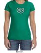 Ladies Yoga Shirt OM Heart Crewneck Tee T-Shirt