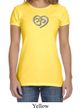 Ladies Yoga Shirt OM Heart Crewneck Tee T-Shirt