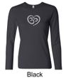 Ladies Yoga Shirt OM Heart Long Sleeve Tee T-Shirt
