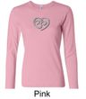 Ladies Yoga Shirt OM Heart Long Sleeve Tee T-Shirt