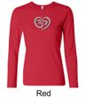Ladies Yoga Shirt OM Heart Long Sleeve Tee T-Shirt