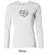 Ladies Yoga Shirt OM Heart Long Sleeve Tee T-Shirt