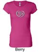 Ladies Yoga Shirt OM Heart Longer Length Tee T-Shirt