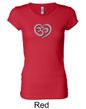 Ladies Yoga Shirt OM Heart Longer Length Tee T-Shirt
