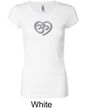 Ladies Yoga Shirt OM Heart Longer Length Tee T-Shirt