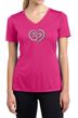 Ladies Yoga Shirt OM Heart Moisture Wicking V-neck Tee T-Shirt