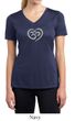 Ladies Yoga Shirt OM Heart Moisture Wicking V-neck Tee T-Shirt