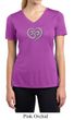 Ladies Yoga Shirt OM Heart Moisture Wicking V-neck Tee T-Shirt