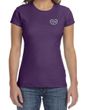Ladies Yoga Shirt OM Heart Pocket Print Crewneck Tee T-Shirt