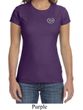 Ladies Yoga Shirt OM Heart Pocket Print Crewneck Tee T-Shirt