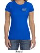 Ladies Yoga Shirt OM Heart Pocket Print Crewneck Tee T-Shirt