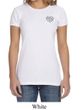 Ladies Yoga Shirt OM Heart Pocket Print Crewneck Tee T-Shirt