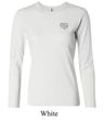 Ladies Yoga Shirt OM Heart Pocket Print Long Sleeve Tee T-Shirt