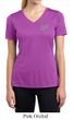 Ladies Yoga Shirt OM Heart Pocket Print Moisture Wicking V-neck Tee