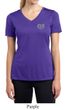 Ladies Yoga Shirt OM Heart Pocket Print Moisture Wicking V-neck Tee