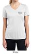 Ladies Yoga Shirt OM Heart Pocket Print Moisture Wicking V-neck Tee