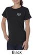Ladies Yoga Shirt OM Heart Pocket Print Organic Tee T-Shirt