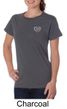 Ladies Yoga Shirt OM Heart Pocket Print Organic Tee T-Shirt