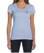 Ladies Yoga Shirt OM Heart Pocket Print Scoop Neck Tee T-Shirt