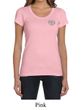 Ladies Yoga Shirt OM Heart Pocket Print Scoop Neck Tee T-Shirt