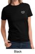 Ladies Yoga Shirt OM Heart Pocket Print Tee T-Shirt