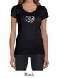 Ladies Yoga Shirt OM Heart Scoop Neck Tee T-Shirt