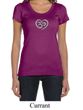 Ladies Yoga Shirt OM Heart Scoop Neck Tee T-Shirt