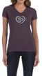 Ladies Yoga Shirt OM Heart V-neck Tee T-Shirt