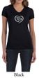 Ladies Yoga Shirt OM Heart V-neck Tee T-Shirt