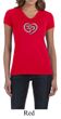 Ladies Yoga Shirt OM Heart V-neck Tee T-Shirt