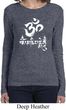 Ladies Yoga Shirt OM Mani Padme Hum Long Sleeve Tee T-Shirt