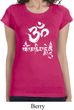 Ladies Yoga Shirt OM Mani Padme Hum Longer Length Tee T-Shirt