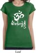 Ladies Yoga Shirt OM Mani Padme Hum Longer Length Tee T-Shirt