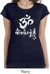 Ladies Yoga Shirt OM Mani Padme Hum Longer Length Tee T-Shirt
